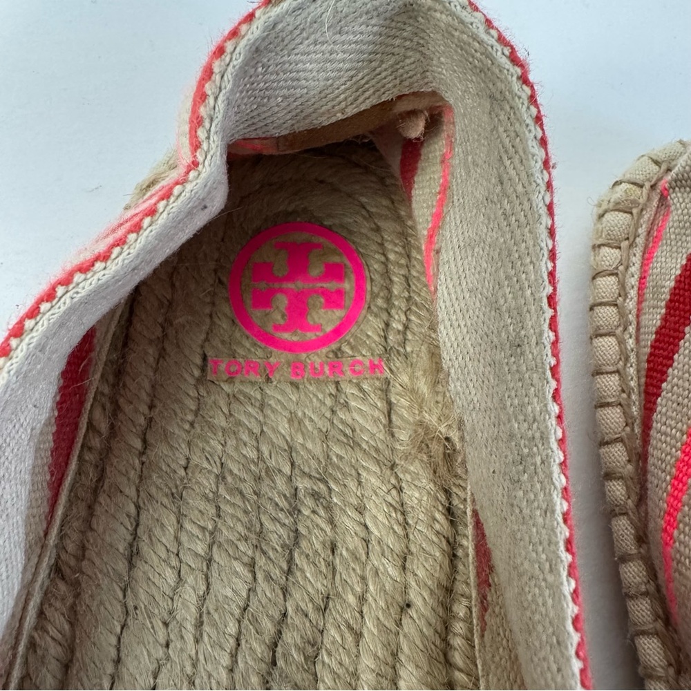 Tory Burch Striped Espadrilles Flats Women’s Size 10.5 - Picture 4 of 10